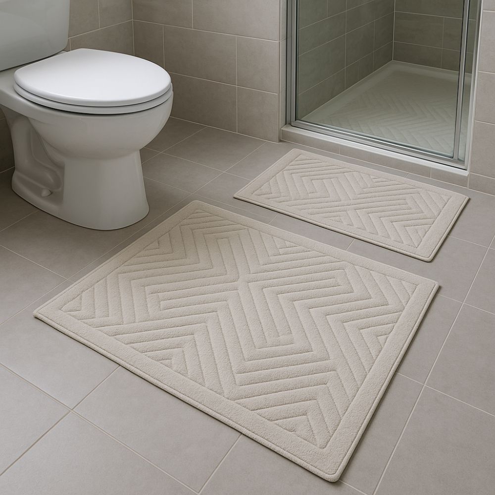 Kopalniške preproge, Nedrseča podloga, 100% Bombaž, Vpojna podloga (60 x 100 + 50 x 60 cm) | BRAIDBEIGE