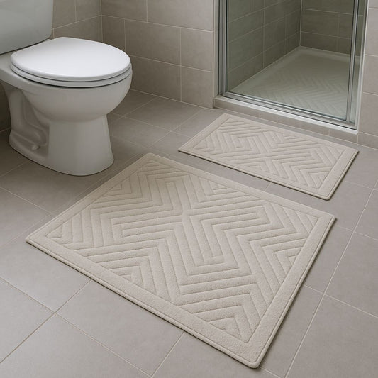 Kopalniške preproge, Nedrseča podloga,  100% Bombaž, Vpojna podloga (60 x 100 + 50 x 60 cm) | BRAIDBEIGE