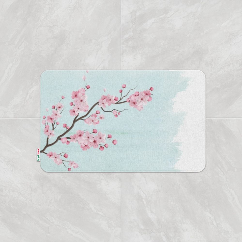 Kopalniške Preproge | Vpojna in Nedrseča podloga za kopalnico (60 × 100 + 50 × 60 cm) | SAKURA