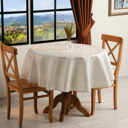 Namizni Prt PANO KREMNA, Ø160 cm okrogla