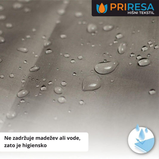 Zavesa za tuš MOROCCO 180x200 cm | Vodoodporna tekstilna kopalniška zavesa s potiskom + 12 plastičnih obročev